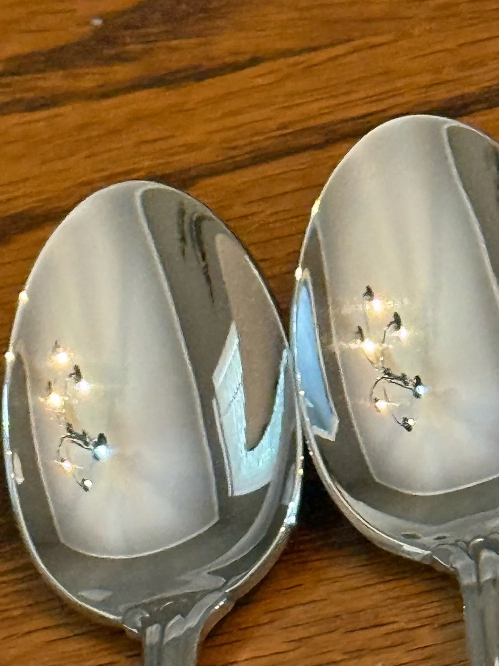 Classic Silver Plated Serving Spoons - Elegant Scrolled Handle